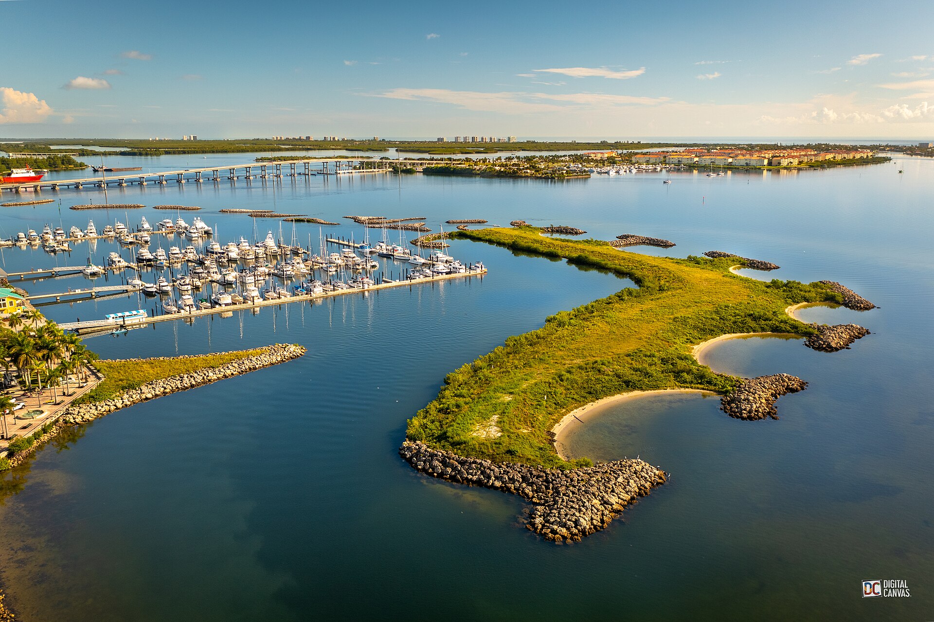 Aerial view of the Fort Pierce City Marina on Florida’s Treasure Coast